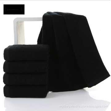 High quantity 100% Cotton Bleach Proof Black Hair Salon Towel Wholesale
